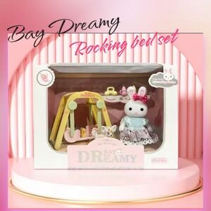 Rocking Bed Set - Yellow and Pink